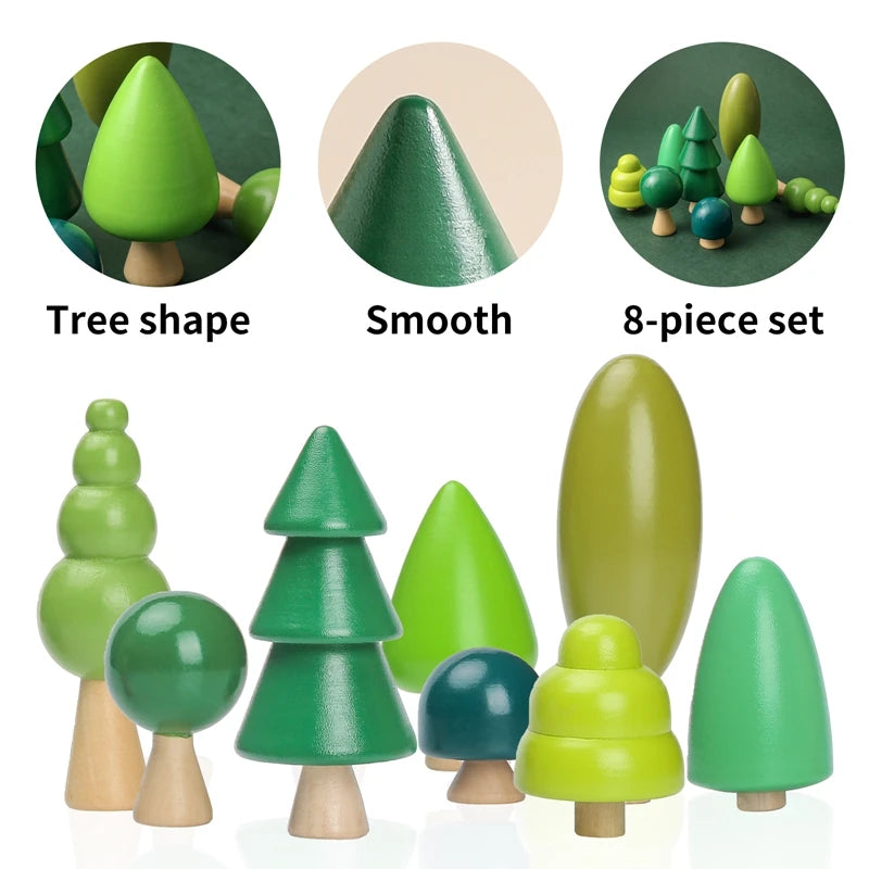 Little Wooden Forest Trees