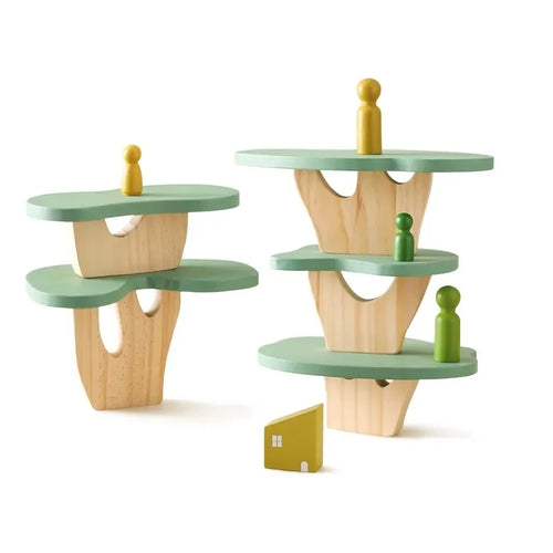 Little Sensory Stacking Toys For Baby Forest Houses
