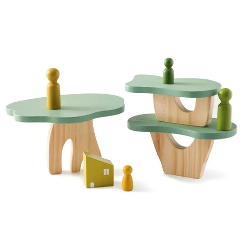 Little Sensory Stacking Toys For Baby Forest Houses