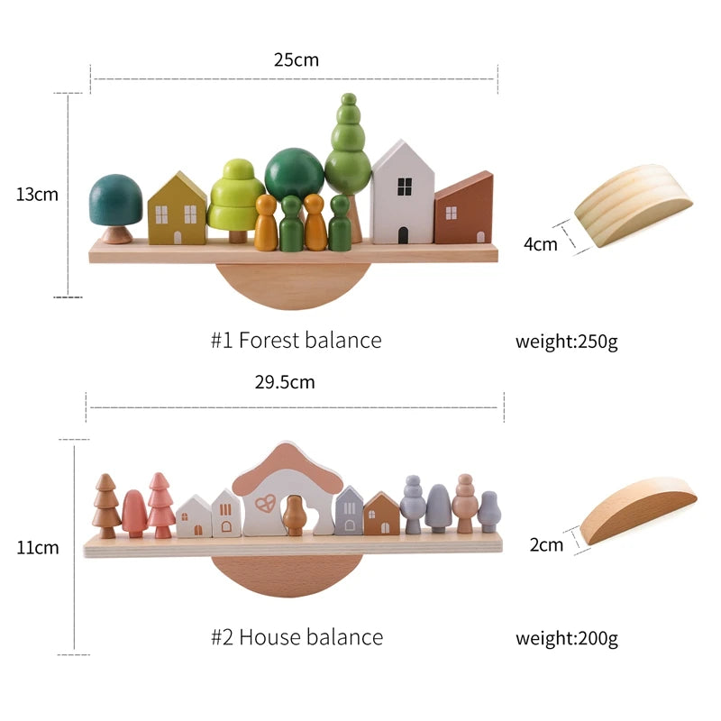 Little Sensory Stacking Toys For Baby Forest Houses