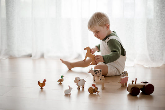 Little Farm Animals & Tractor Set